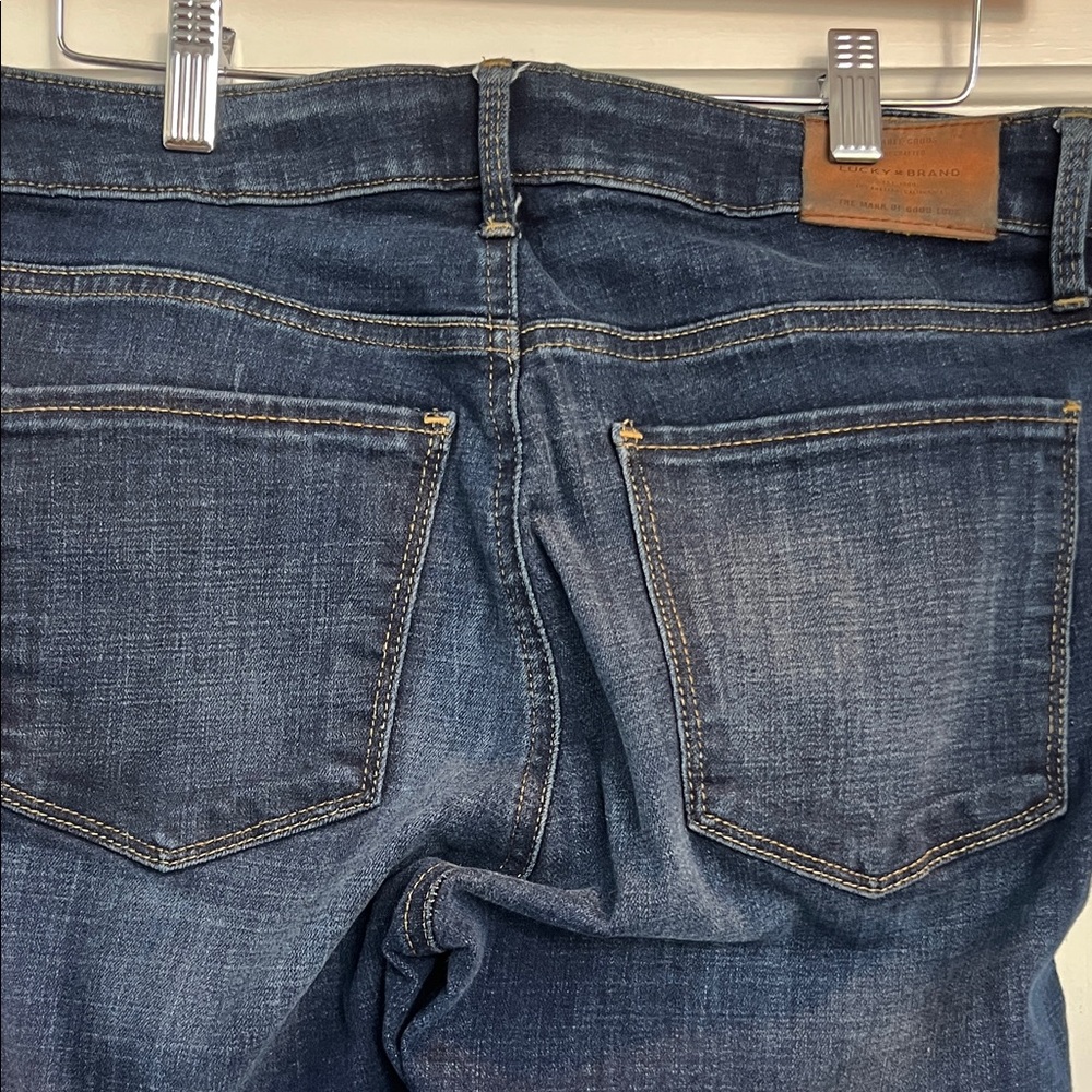 Lucky Brand Dark Indigo Women's Straight Leg Jeans - Picture 3 of 5